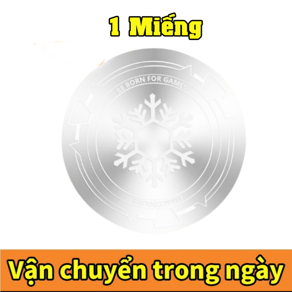 Miếng Dán Từ Tính Magsafe Bông Tuyết Bạc, Tấm Từ Tính Sò Lạnh Quạt Tản Nhiệt Dùng Cho Điện Thoại Ipad