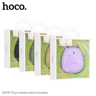 Tai Nghe Bluetooth 5.3 Hoco EW45 TWS – Nghe Nhạc 4H, Có Mic Đàm Thoại, Kèm Case Silicon Cute Cat