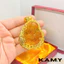 Mặt Dây Chuyền Phật Di Lặc Đá Vàng Viền Mạ Vàng – Trang Sức Phong Thủy May Mắn Bình An