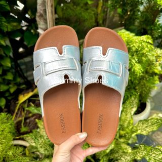 [Hàng có sẵn] DÉP LÊ QUAI NGANG VẢI FORM ĐỨNG  ĐẾ 2 LỚP CHẮC CHẮN CHỐNG NƯỚC THỜI TRANG NĂNG ĐỘNG