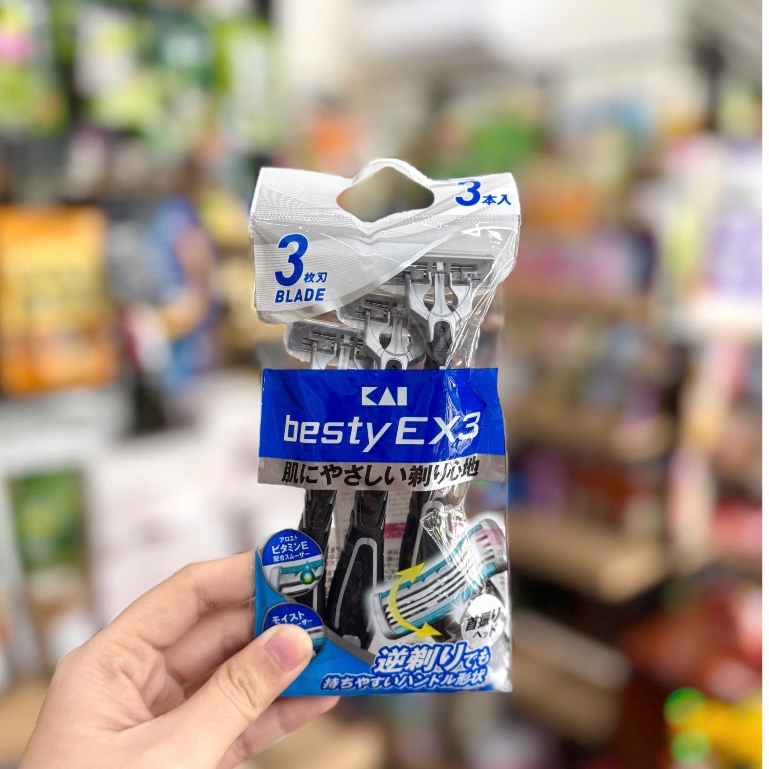 Dao Cạo Râu 3 lưỡi Kai Besty EX3 Nhật Bản