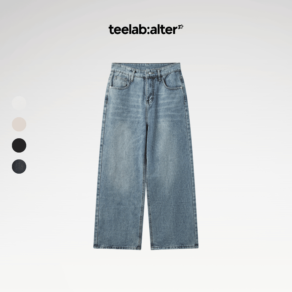 [NEW ARRIVAL] Quần Jeans Denim Ống Rộng Teelab Local Brand Unisex Oversize PS116