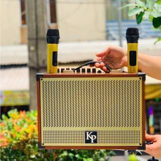 LOA Xách Tay KP 08 - KÈM 2 MICRO Công Suất Lớn, Loa Bass 20cm + Treble 1,Bluetooth 5.0, pin trâu