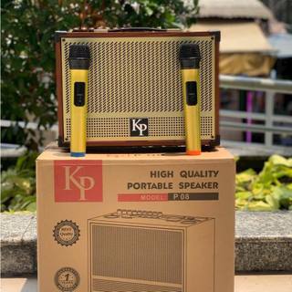 LOA Xách Tay KP 08 - KÈM 2 MICRO Công Suất Lớn, Loa Bass 20cm + Treble 1,Bluetooth 5.0, pin trâu