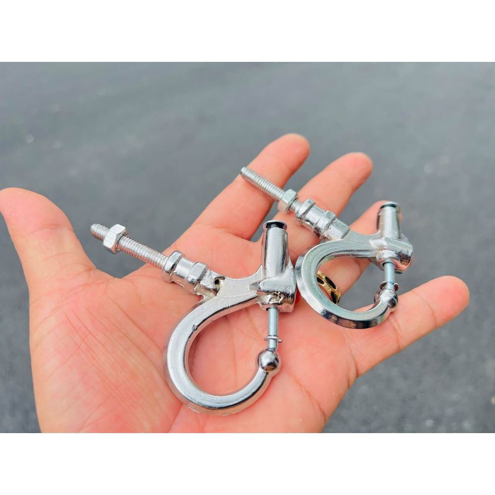 Móc Bấm Treo Đồ Xe Máy Nhôm Mạ Crom hàng chất lượng