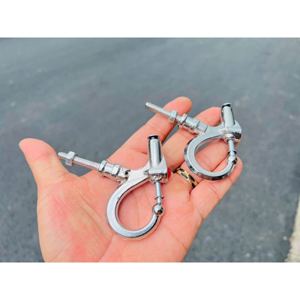 Móc Bấm Treo Đồ Xe Máy Nhôm Mạ Crom hàng chất lượng