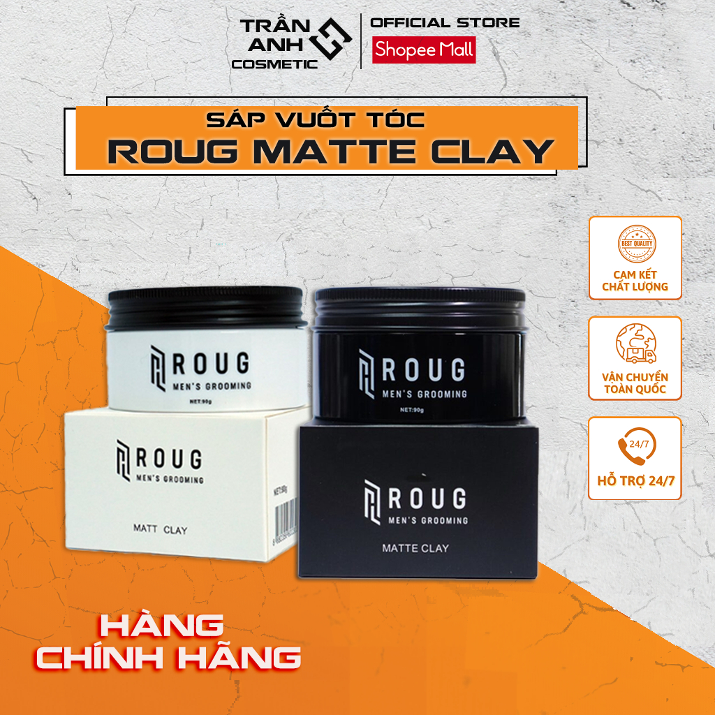 Sáp vuốt tóc Roug Matte Clay 90gr cao cấp Singapore giúp tạo kiểu cho ...
