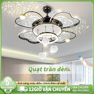 Quạt trần đèn trang trí cao cấp 2025 – quạt đèn kích thước lớn, điều khiển từ xa
