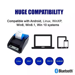 VARB Máy in hóa đơn nhiệt tính USB Bluetooth Máy in mã vạch