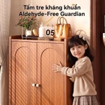 Tủ giày gia đình bằng tre Kệ để giày dép lối vào Tủ giày gia đình tiết kiệm không gian và chống bụi — ảnh 2