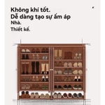 Tủ giày gia đình bằng tre Kệ để giày dép lối vào Tủ giày gia đình tiết kiệm không gian và chống bụi — ảnh 4