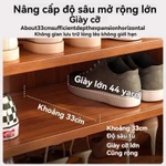 Tủ giày gia đình bằng tre Kệ để giày dép lối vào Tủ giày gia đình tiết kiệm không gian và chống bụi — ảnh 5