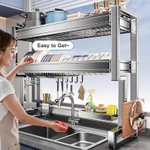 Lifinity Kệ Đựng Chén Bát Đa Năng Inox - Giá Để Bát Đĩa Thông Minh Trên Bồn Rửa, Tiết Kiệm Không Gian Bếp Cài dao thớt — ảnh 7