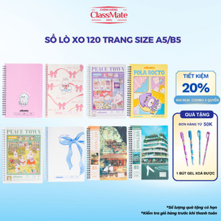 Sổ Lò Xo Kẻ Ngang A5 120 Trang, Sổ Tay Gáy Xoắn Dùng Ghi Chép, Take Note Nhiều Mẫu S001/S002/S005/S006