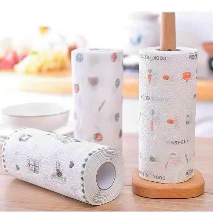 Cuộn Khăn Giấy Lau Bếp Siêu Thấm Hút, Khăn Giấy Lau Chén Bát Đa Năng