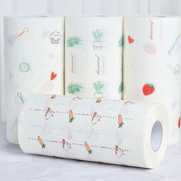 Cuộn Khăn Giấy Lau Bếp Siêu Thấm Hút, Khăn Giấy Lau Chén Bát Đa Năng
