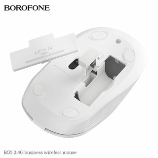 Chuột không dây Wireless 2.4G Borofone BG5 DPI 1600, Thiết kế đơn giản đẹp mắt - Hàng Chính Hãng