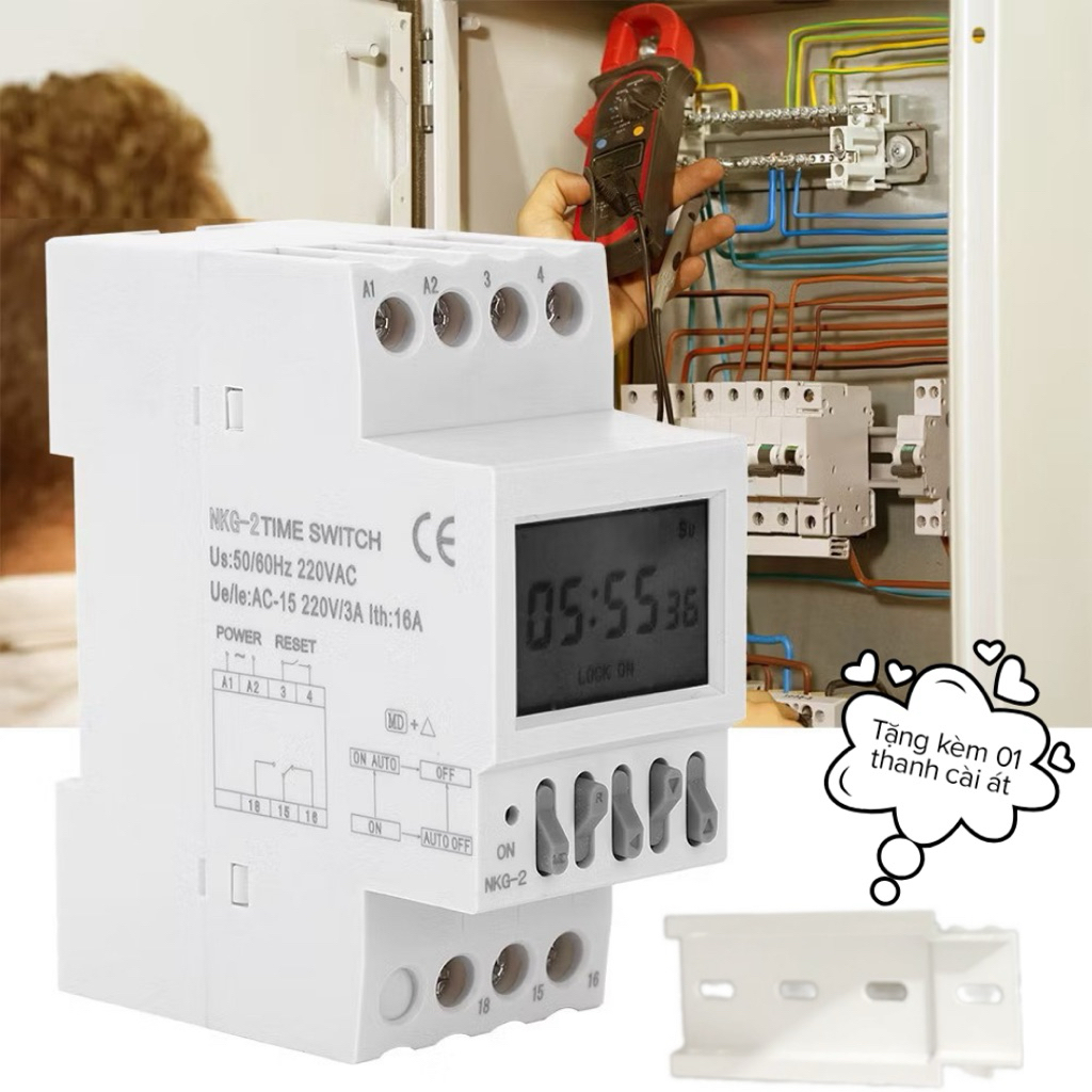 Timer hẹn giờ chu kỳ tháng NKG5, công tắc hẹn giờ tháng NKG5 | Shopee ...