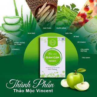 Thảo Mộc Giảm Cân VINCENT Chính Hãng Hộp 30 Viên Đào Thải Nhanh An Toàn
