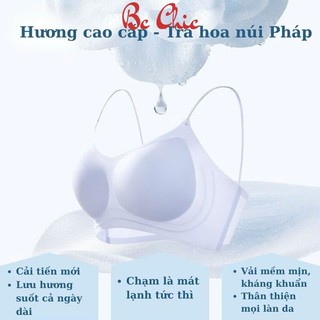 Áo lót HƯƠNG HOA TRÀ su lạnh mỏng nhẹ A 09, mềm mịn thoáng mát bản lưng tàng hình qua cửa từ BC CHIC