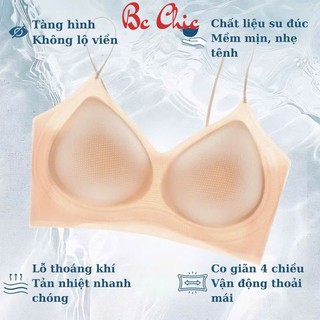 Áo lót HƯƠNG HOA TRÀ su lạnh mỏng nhẹ A 09, mềm mịn thoáng mát bản lưng tàng hình qua cửa từ BC CHIC