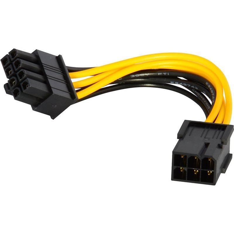 [S029] Dây chuyển nguồn 4 pin sang 8 pin 6 pin sang 8 pin CPU VGA- jack ...