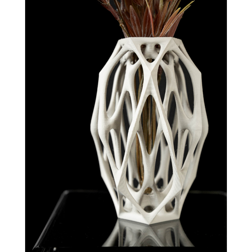 Lọ hoa trang trí, tặng kèm nametag (quà tặng) - Mẫu Mantis - ArtPrint3D