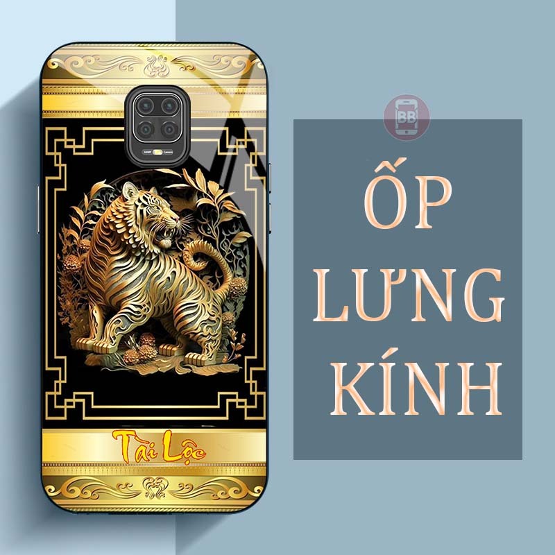 Ốp Lưng XIAOMI REDMI NOTE 9, NOTE 9S, NOTE 9 PRO Mặt Lưng Kính Cường Lực In Hình 12 con giáp Tài Lộc