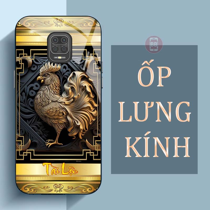 Ốp Lưng XIAOMI REDMI NOTE 9, NOTE 9S, NOTE 9 PRO Mặt Lưng Kính Cường Lực In Hình 12 con giáp Tài Lộc