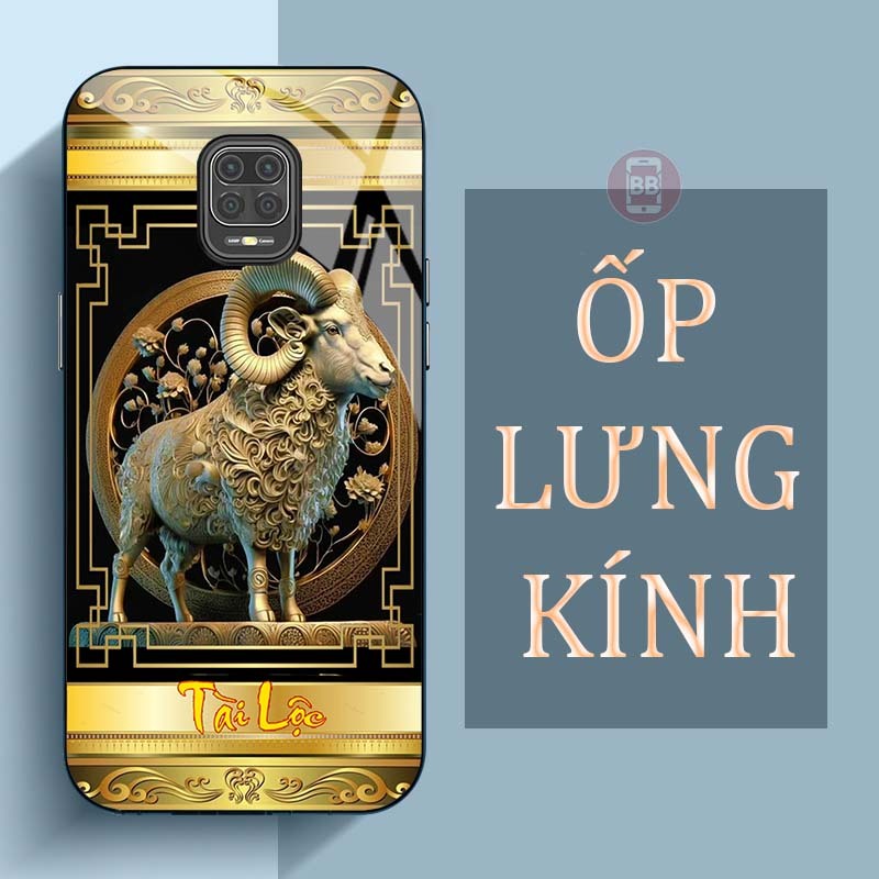 Ốp Lưng XIAOMI REDMI NOTE 9, NOTE 9S, NOTE 9 PRO Mặt Lưng Kính Cường Lực In Hình 12 con giáp Tài Lộc
