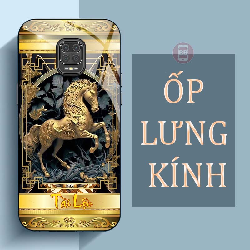 Ốp Lưng XIAOMI REDMI NOTE 9, NOTE 9S, NOTE 9 PRO Mặt Lưng Kính Cường Lực In Hình 12 con giáp Tài Lộc