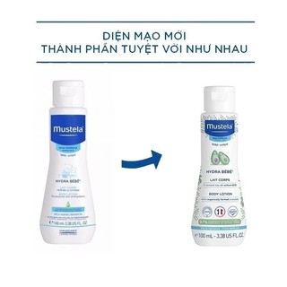 Kem Dưỡng Da Toàn Thân Cho Trẻ Sơ Sinh & Em Bé Da Thường Mustela Hydra bebe Lotion 100ml