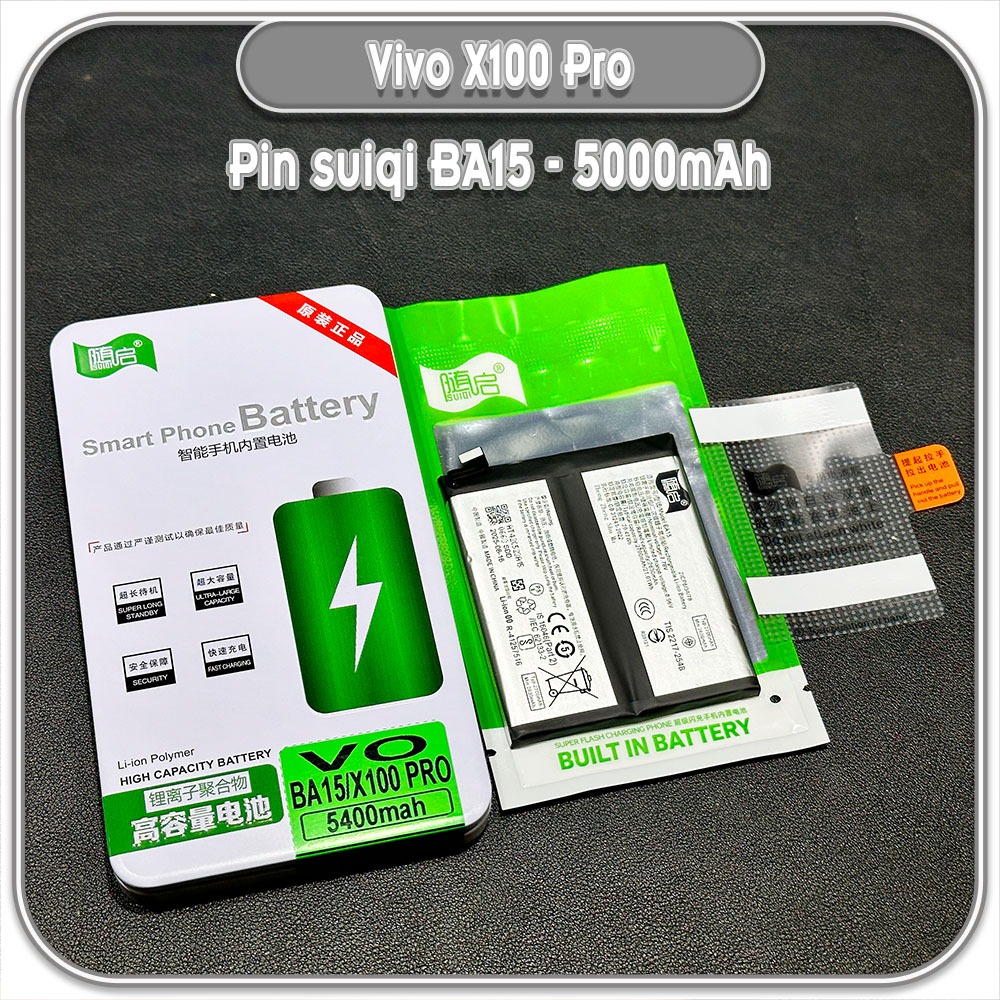 Thay pin cho Vivo X100 Pro - X100S Pro Suiqi BA15 5000mAh | Shopee Việt Nam