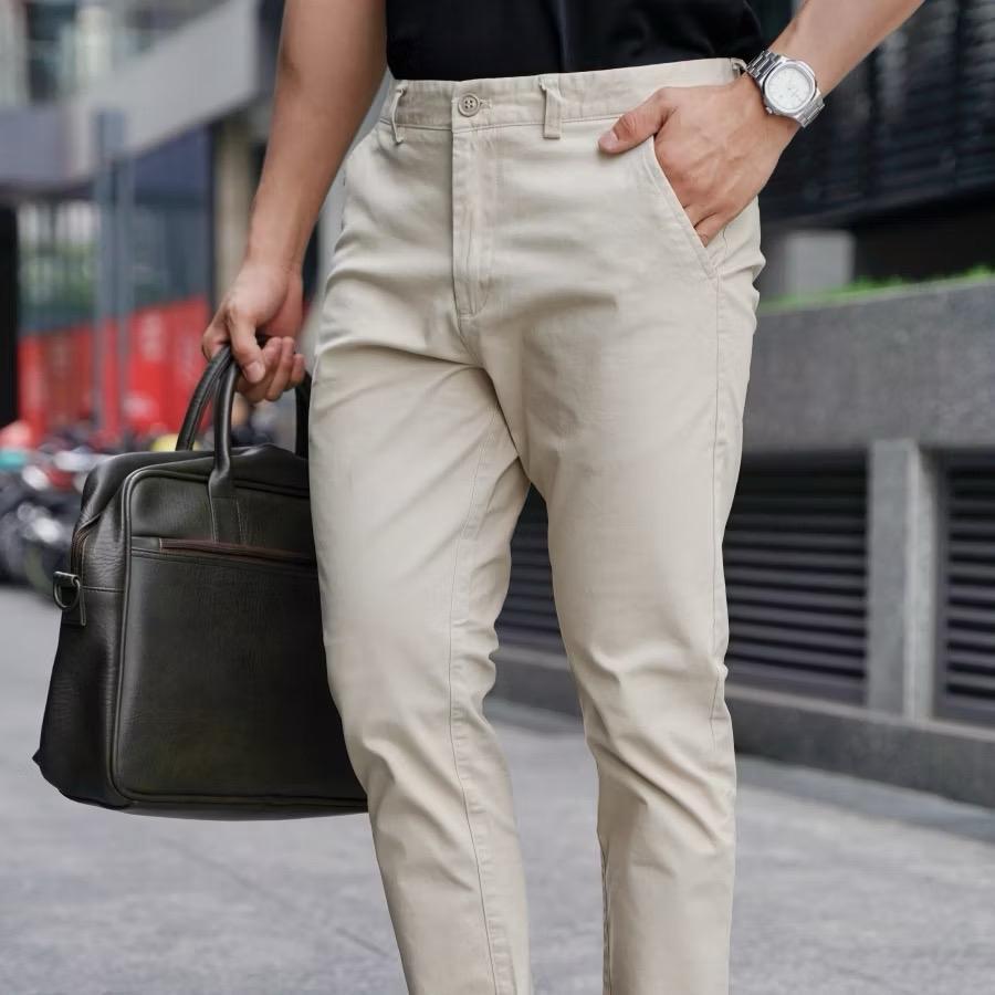 Quần Dài Kaki Nam Cao Cấp KINGFASHION Lưng Thun Ẩn Điều Chỉnh Độ Rộng Form Slim Basic KK-QDST