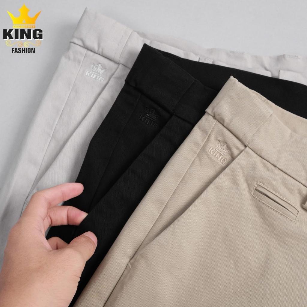 Quần Dài Kaki side tab Nam Cao Cấp KINGFASHION Bản Lưng Thun Điều Chỉnh Độ Rộng, Form Slim Basic