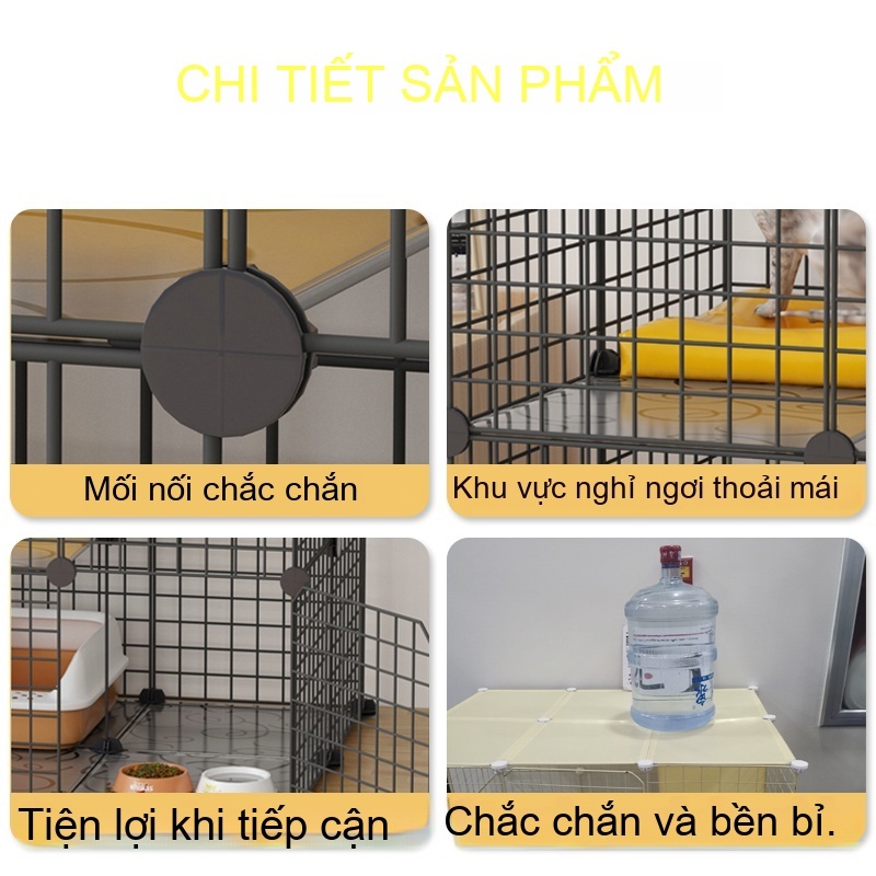 Chuồng Thú Lắp Ghép Bằng Sắt Chống Gỉ - Chuồng Chó Mèo Thỏ, Bọ Ú Đa Năng, Siêu Bền