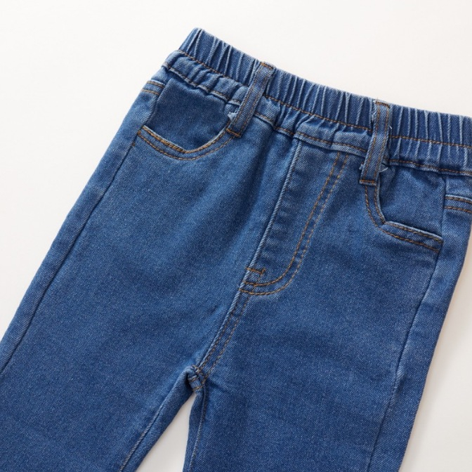 Quần jean Ống Loe Cho Bé Gái, Quần Jean Trơn Ống Loe HANIA KIDS Cạp Chun Cho Bé Gái Chất Liệu Mềm