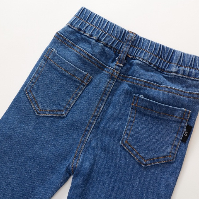 Quần jean Ống Loe Cho Bé Gái, Quần Jean Trơn Ống Loe HANIA KIDS Cạp Chun Cho Bé Gái Chất Liệu Mềm