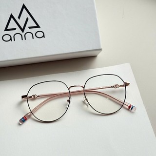Gọng kính mắt thời trang nữ ANNA cho người cận dáng tròn gọng kim loại 62063