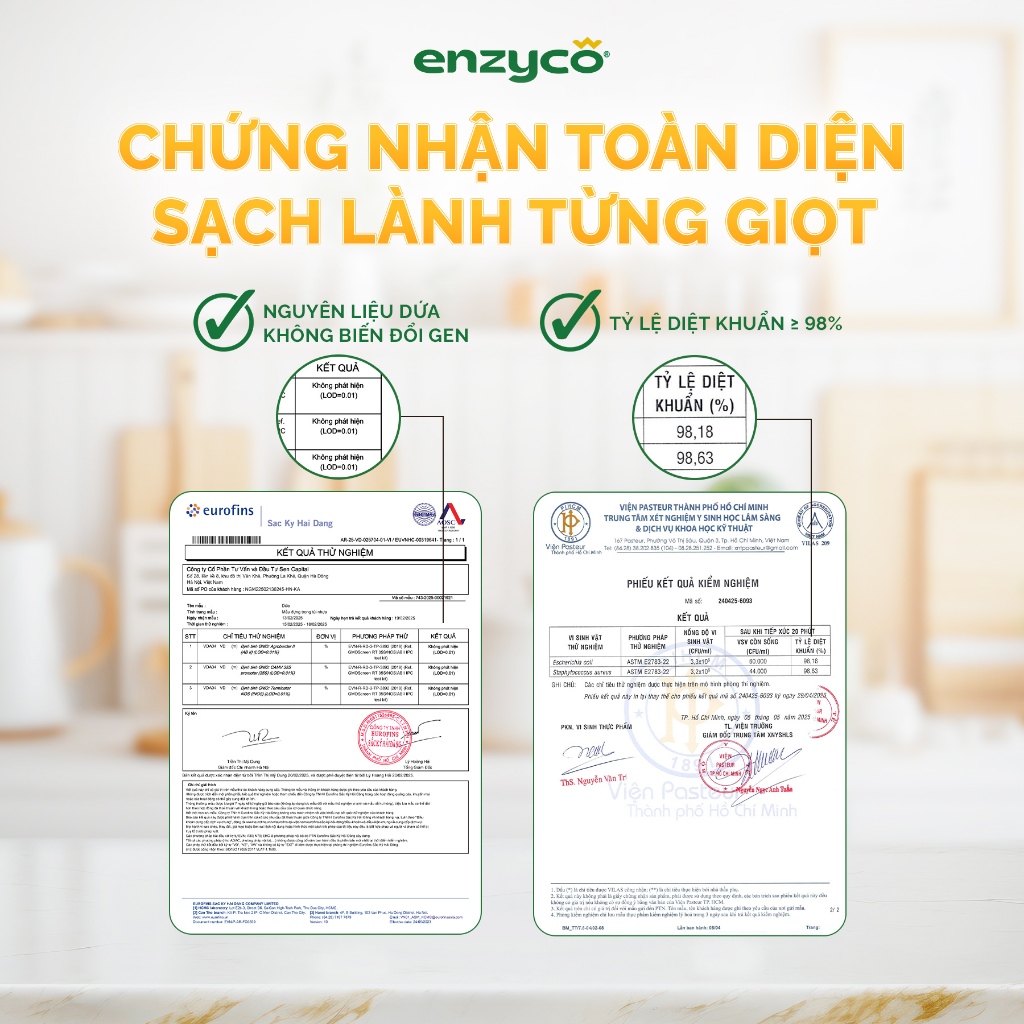 Product image Nước Rửa Rau Củ Quả, Thực Phẩm Sinh Học Enzyco 1L-100% Enzyme Dứa, Khử Tanh Thịt Cá, Rửa Rau Ăn Dặm Cho Bé, Thuần Chay 3