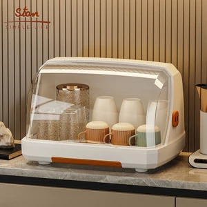 STON Kệ đựng cốc có nắp đậy Giá đựng chai chống bụi Giá đựng cốc bằng nhựa Tổ chức lưu trữ bền bỉ