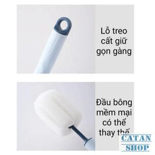 Cọ Ly 7 màu,  Cọ Ly Kẹo Bông Cao Cấp Mút Mềm Siêu Thấm Rửa Ly Cốc Bình Giữ Nhiệt Sạch Bóng Tiện Lợi