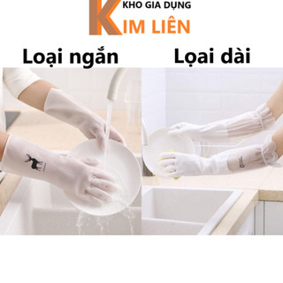 Găng Tay Cao Su Dài Siêu Dai , Găng tay Giặt Quần Áo Vệ Sinh Nhà Bếp Siêu Bền