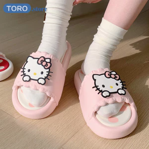 Dép Đi Trong Nhà Hello Kitty Cao Su Eva Êm Chân Chống Trượt, Dép Đi Nhà Tắm Văn Phòng Thoáng Khí