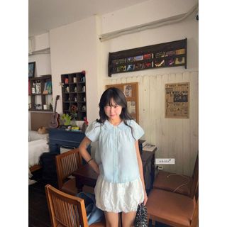 𝐌𝐢𝐝𝐨𝐫𝐢 𝐁𝐚𝐛𝐲𝐝𝐨𝐥𝐥 - Áo sơ mi nữ babydoll cổ sen tay phồng phối nút hoa nhien.official NAS00005