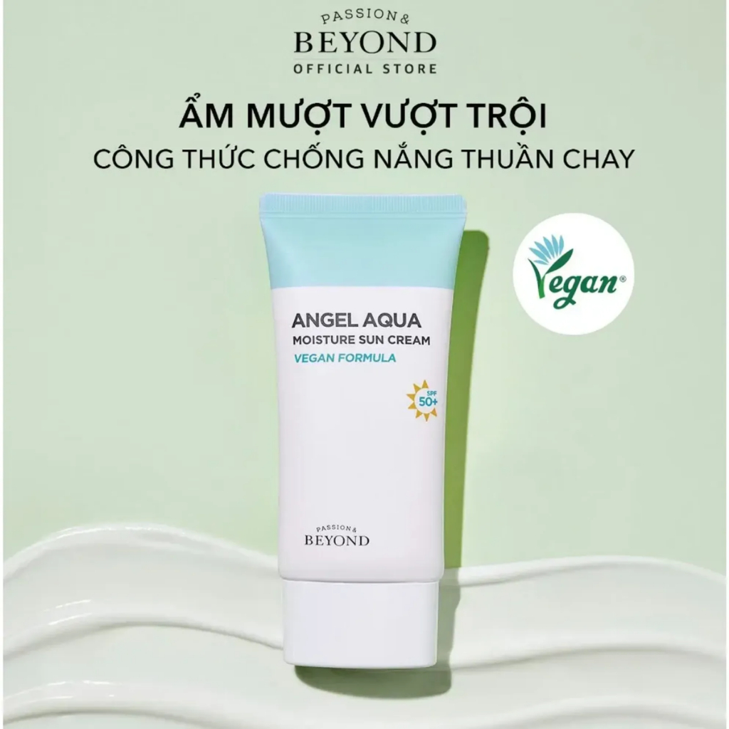 [DATE 8/2026] Kem chống nắng thuần chay Beyond Angel Aqua Moisture Sun Cream SPF 50+/PA++ 50ml