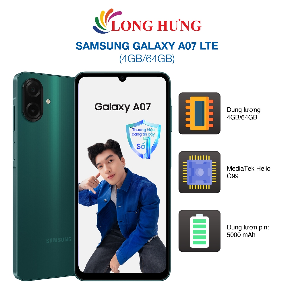 Điện thoại Samsung Galaxy A07 LTE (4GB/64GB) - Hàng chính hãng