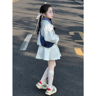 [B&G] Sét váy thu đông Áo sweater phối sơ mi cổ bẻ + chân váy xoè cho bé gái từ 10-45kg