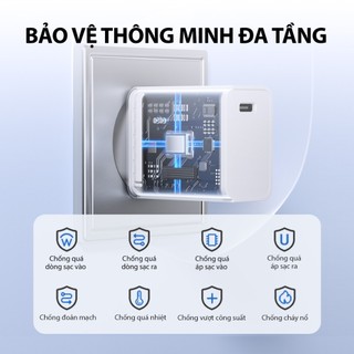 Cốc Sạc Nhanh 20W Nguồn 3A Robot RT-P6 Kèm Dây Cáp Sạc TypeC To Laining - Bảo Hành 1 Đổi 1