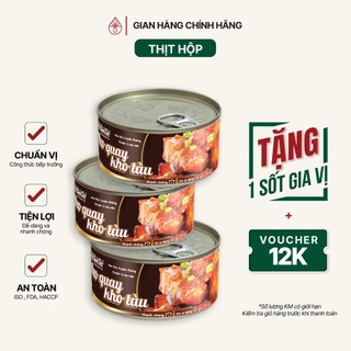 Thịt Heo Quay Kho Tàu Hộp 180 Gram THẾ GIỚI SỐT Đồ Ăn Liền Thịt Hộp Tiện Lợi Chuẩn Vị Việt
